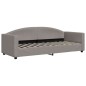 vidaXL Tagesbett Ausziehbar mit Matratzen Taupe 80x200 cm Stoff vidaXL Tagesbett Ausziehbar mit Matratzen Taupe 80x200 cm Stoff