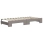 vidaXL Tagesbett Ausziehbar mit Matratzen Taupe 80x200 cm Stoff vidaXL Tagesbett Ausziehbar mit Matratzen Taupe 80x200 cm Stoff