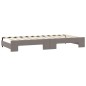 vidaXL Tagesbett Ausziehbar mit Matratzen Taupe 100x200 cm Stoff vidaXL Tagesbett Ausziehbar mit Matratzen Taupe 100x200 cm Stoff