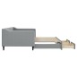 vidaXL Tagesbett Ausziehbar mit Schubladen Hellgrau 90x200 cm Stoff vidaXL Tagesbett Ausziehbar mit Schubladen Hellgrau 90x200 cm Stoff