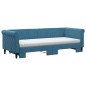 vidaXL Tagesbett Ausziehbar mit Matratzen Blau 80x200 cm Samt vidaXL Tagesbett Ausziehbar mit Matratzen Blau 80x200 cm Samt