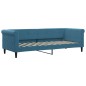 vidaXL Tagesbett Ausziehbar mit Matratzen Blau 80x200 cm Samt vidaXL Tagesbett Ausziehbar mit Matratzen Blau 80x200 cm Samt