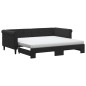 vidaXL Tagesbett Ausziehbar mit Matratzen Schwarz 90x190 cm Samt vidaXL Tagesbett Ausziehbar mit Matratzen Schwarz 90x190 cm Samt