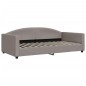 vidaXL Tagesbett Ausziehbar mit Matratzen Taupe 100x200 cm Stoff vidaXL Tagesbett Ausziehbar mit Matratzen Taupe 100x200 cm Stoff