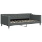 vidaXL Tagesbett Ausziehbar mit Schubladen Dunkelgrau 90x190 cm Stoff vidaXL Tagesbett Ausziehbar mit Schubladen Dunkelgrau 90x190 cm Stoff