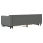 vidaXL Tagesbett Ausziehbar mit Schubladen Dunkelgrau 90x190 cm Stoff vidaXL Tagesbett Ausziehbar mit Schubladen Dunkelgrau 90x190 cm Stoff