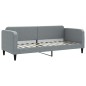 vidaXL Tagesbett Ausziehbar mit Matratze Hellgrau 80x200 cm Stoff vidaXL Tagesbett Ausziehbar mit Matratze Hellgrau 80x200 cm Stoff