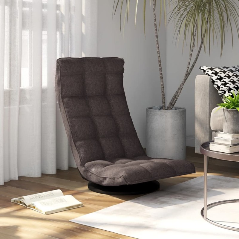 vidaXL Bodenstuhl Drehbar Taupe Stoff vidaXL Bodenstuhl Drehbar Taupe Stoff