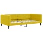 vidaXL Tagesbett Ausziehbar mit Matratzen Gelb 100x200 cm Samt vidaXL Tagesbett Ausziehbar mit Matratzen Gelb 100x200 cm Samt