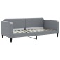 vidaXL Tagesbett Ausziehbar mit Matratze Hellgrau 90x200 cm Stoff vidaXL Tagesbett Ausziehbar mit Matratze Hellgrau 90x200 cm Stoff