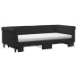 vidaXL Tagesbett Ausziehbar mit Matratzen Schwarz 90x200 cm Samt vidaXL Tagesbett Ausziehbar mit Matratzen Schwarz 90x200 cm Samt