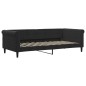 vidaXL Tagesbett Ausziehbar mit Matratzen Schwarz 90x200 cm Samt vidaXL Tagesbett Ausziehbar mit Matratzen Schwarz 90x200 cm Samt
