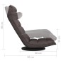 vidaXL Bodenstuhl Drehbar Taupe Stoff vidaXL Bodenstuhl Drehbar Taupe Stoff