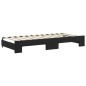 vidaXL Tagesbett Ausziehbar mit Matratzen Schwarz 90x200 cm Samt vidaXL Tagesbett Ausziehbar mit Matratzen Schwarz 90x200 cm Samt