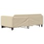 vidaXL Tagesbett Ausziehbar mit Schubladen Creme 100x200 cm Stoff vidaXL Tagesbett Ausziehbar mit Schubladen Creme 100x200 cm Stoff