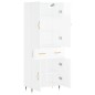 vidaXL Highboard Hochglanz-Weiß 69,5x34x180 cm Holzwerkstoff vidaXL Highboard Hochglanz-Weiß 69,5x34x180 cm Holzwerkstoff