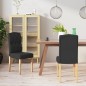 Esszimmerstühle 2 Stück Schwarz Stoff Esszimmerstühle 2 Stück Schwarz Stoff