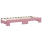 vidaXL Tagesbett Ausziehbar mit Matratzen Rosa 80x200 cm Samt vidaXL Tagesbett Ausziehbar mit Matratzen Rosa 80x200 cm Samt