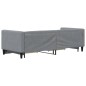 vidaXL Tagesbett Ausziehbar mit Schubladen Hellgrau 80x200 cm Stoff vidaXL Tagesbett Ausziehbar mit Schubladen Hellgrau 80x200 cm Stoff