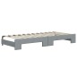 vidaXL Tagesbett Ausziehbar mit Schubladen Hellgrau 80x200 cm Stoff vidaXL Tagesbett Ausziehbar mit Schubladen Hellgrau 80x200 cm Stoff