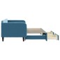 vidaXL Tagesbett mit Rollbett und Schubladen Blau 90x200 cm Samt vidaXL Tagesbett mit Rollbett und Schubladen Blau 90x200 cm Samt
