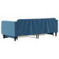 vidaXL Tagesbett mit Rollbett und Schubladen Blau 90x200 cm Samt vidaXL Tagesbett mit Rollbett und Schubladen Blau 90x200 cm Samt