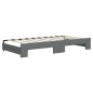 vidaXL Tagesbett Ausziehbar mit Matratzen Dunkelgrau 90x190 cm Stoff vidaXL Tagesbett Ausziehbar mit Matratzen Dunkelgrau 90x190 cm Stoff
