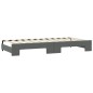 vidaXL Tagesbett Ausziehbar mit Matratzen Dunkelgrau 90x190 cm Stoff vidaXL Tagesbett Ausziehbar mit Matratzen Dunkelgrau 90x190 cm Stoff