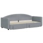 vidaXL Tagesbett Ausziehbar mit Schubladen Hellgrau 80x200 cm Stoff vidaXL Tagesbett Ausziehbar mit Schubladen Hellgrau 80x200 cm Stoff