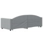 vidaXL Tagesbett Ausziehbar mit Schubladen Hellgrau 80x200 cm Stoff vidaXL Tagesbett Ausziehbar mit Schubladen Hellgrau 80x200 cm Stoff