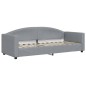 vidaXL Tagesbett Ausziehbar mit Schubladen Hellgrau 80x200 cm Stoff vidaXL Tagesbett Ausziehbar mit Schubladen Hellgrau 80x200 cm Stoff