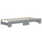 vidaXL Tagesbett Ausziehbar mit Schubladen Hellgrau 80x200 cm Stoff vidaXL Tagesbett Ausziehbar mit Schubladen Hellgrau 80x200 cm Stoff