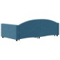 vidaXL Tagesbett Ausziehbar mit Schubladen Blau 100x200 cm Samt vidaXL Tagesbett Ausziehbar mit Schubladen Blau 100x200 cm Samt