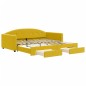 vidaXL Tagesbett Ausziehbar mit Schubladen Gelb 100x200 cm Samt vidaXL Tagesbett Ausziehbar mit Schubladen Gelb 100x200 cm Samt