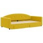 vidaXL Tagesbett Ausziehbar mit Schubladen Gelb 100x200 cm Samt vidaXL Tagesbett Ausziehbar mit Schubladen Gelb 100x200 cm Samt