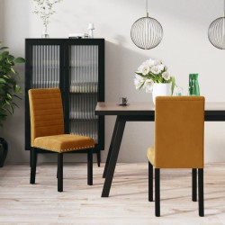 Esszimmerstühle 2 Stk. Braun Samt