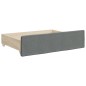 vidaXL Tagesbett Ausziehbar mit Schubladen Dunkelgrau 100x200 cm Stoff vidaXL Tagesbett Ausziehbar mit Schubladen Dunkelgrau 100x200 cm Stoff