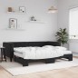 vidaXL Tagesbett Ausziehbar mit Matratzen Schwarz 90x190 cm Samt vidaXL Tagesbett Ausziehbar mit Matratzen Schwarz 90x190 cm Samt