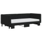 vidaXL Tagesbett Ausziehbar mit Matratzen Schwarz 90x190 cm Samt vidaXL Tagesbett Ausziehbar mit Matratzen Schwarz 90x190 cm Samt
