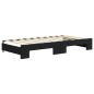 vidaXL Tagesbett Ausziehbar mit Matratzen Schwarz 90x190 cm Samt vidaXL Tagesbett Ausziehbar mit Matratzen Schwarz 90x190 cm Samt
