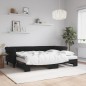 vidaXL Tagesbett Ausziehbar mit Matratzen Schwarz 80x200 cm Samt vidaXL Tagesbett Ausziehbar mit Matratzen Schwarz 80x200 cm Samt