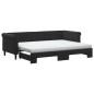 vidaXL Tagesbett Ausziehbar mit Matratzen Schwarz 80x200 cm Samt vidaXL Tagesbett Ausziehbar mit Matratzen Schwarz 80x200 cm Samt