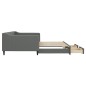 vidaXL Tagesbett Ausziehbar mit Schubladen Dunkelgrau 100x200 cm Stoff vidaXL Tagesbett Ausziehbar mit Schubladen Dunkelgrau 100x200 cm Stoff