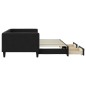 vidaXL Tagesbett Ausziehbar mit Schubladen Schwarz 90x200 cm Stoff vidaXL Tagesbett Ausziehbar mit Schubladen Schwarz 90x200 cm Stoff