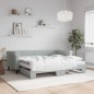 vidaXL Tagesbett Ausziehbar mit Matratzen Hellgrau 90x190 cm Samt vidaXL Tagesbett Ausziehbar mit Matratzen Hellgrau 90x190 cm Samt