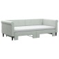 vidaXL Tagesbett Ausziehbar mit Matratzen Hellgrau 90x190 cm Samt vidaXL Tagesbett Ausziehbar mit Matratzen Hellgrau 90x190 cm Samt