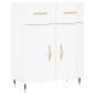 vidaXL Highboard Hochglanz-Weiß 69,5x34x180 cm Holzwerkstoff vidaXL Highboard Hochglanz-Weiß 69,5x34x180 cm Holzwerkstoff