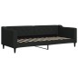 vidaXL Tagesbett Ausziehbar mit Schubladen Schwarz 80x200 cm Stoff vidaXL Tagesbett Ausziehbar mit Schubladen Schwarz 80x200 cm Stoff
