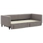 vidaXL Tagesbett Ausziehbar mit Schubladen Taupe 90x200 cm Stoff vidaXL Tagesbett Ausziehbar mit Schubladen Taupe 90x200 cm Stoff