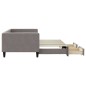 vidaXL Tagesbett Ausziehbar mit Schubladen Taupe 90x200 cm Stoff vidaXL Tagesbett Ausziehbar mit Schubladen Taupe 90x200 cm Stoff